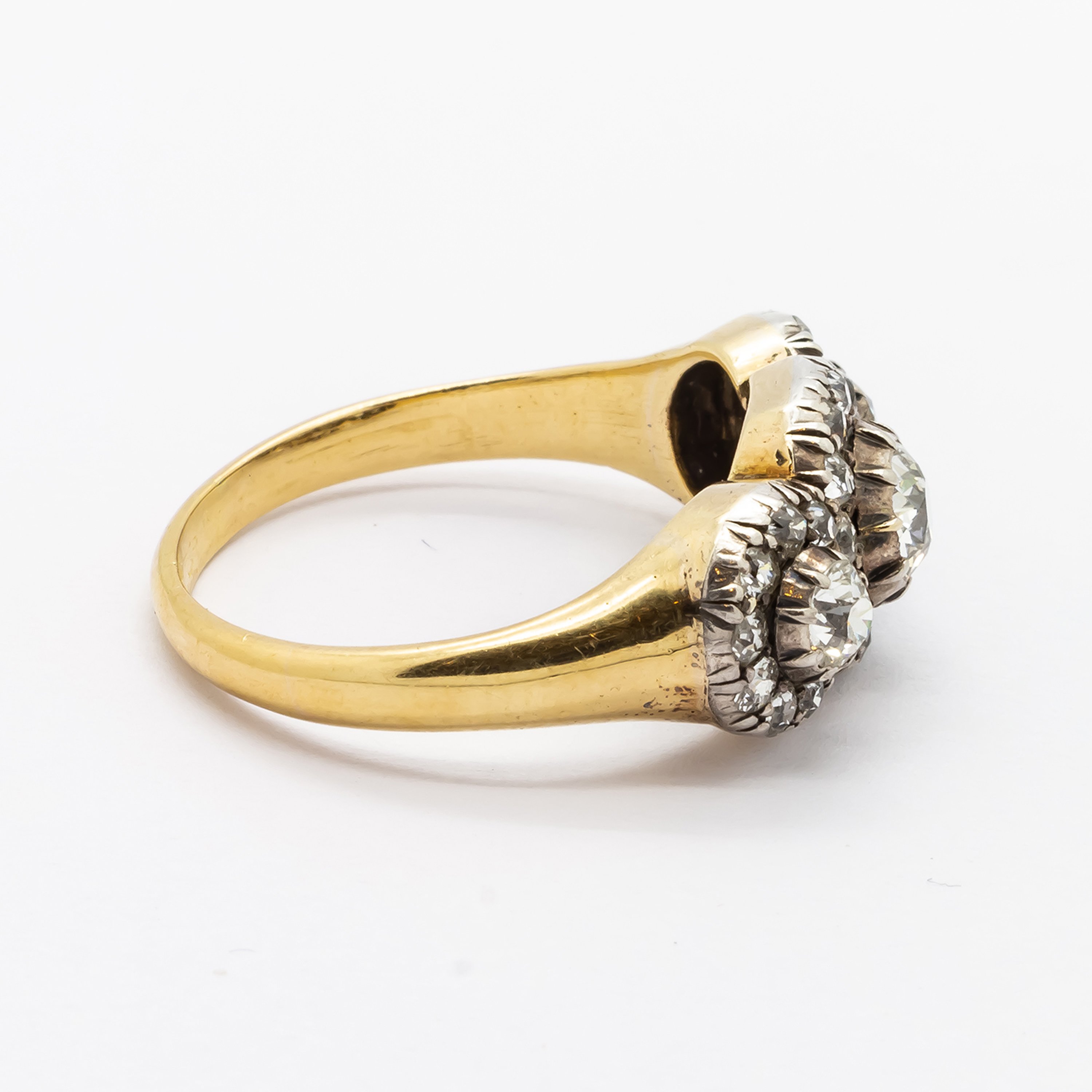 Diamond Triple Cluster Ring - Image 5