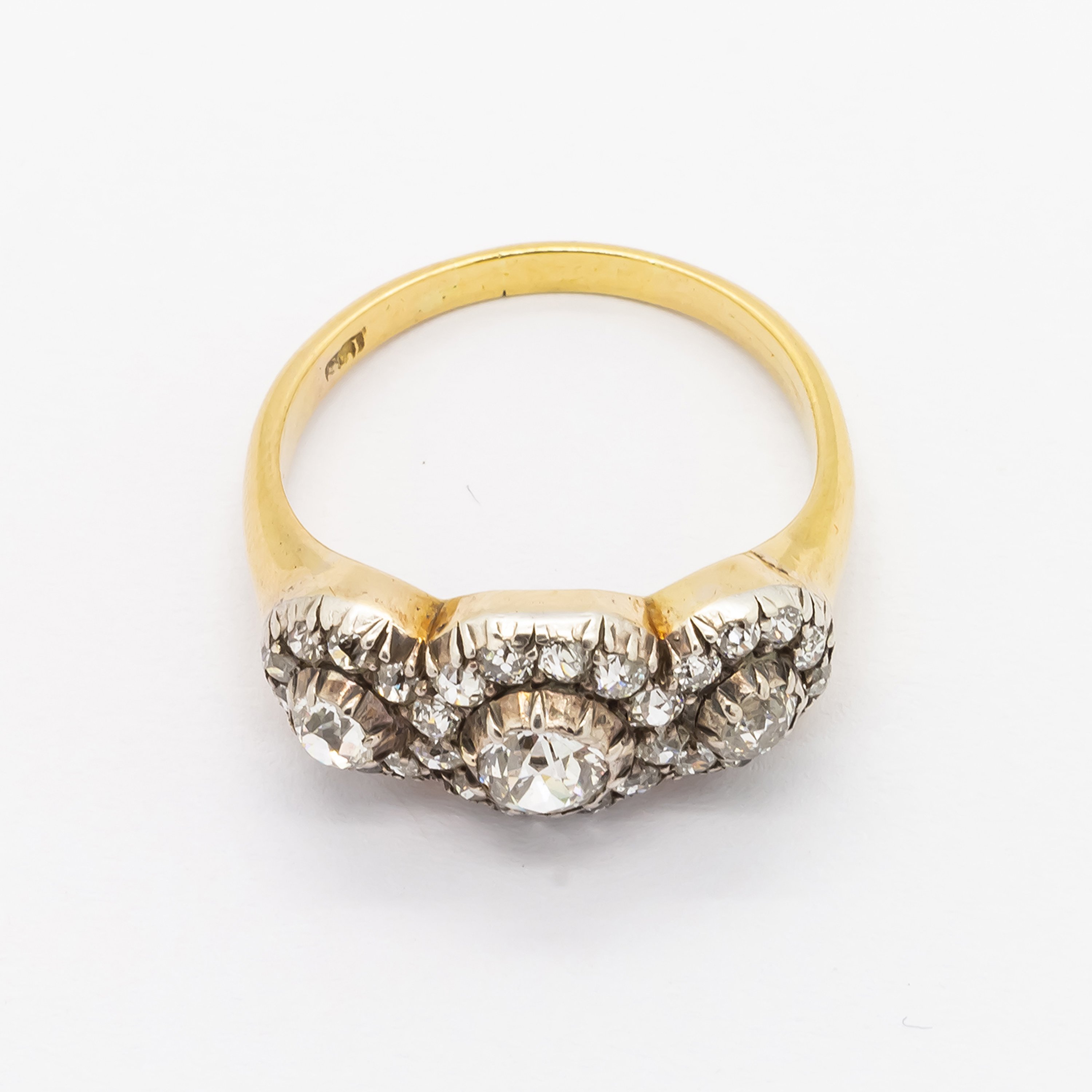 Diamond Triple Cluster Ring - Image 3