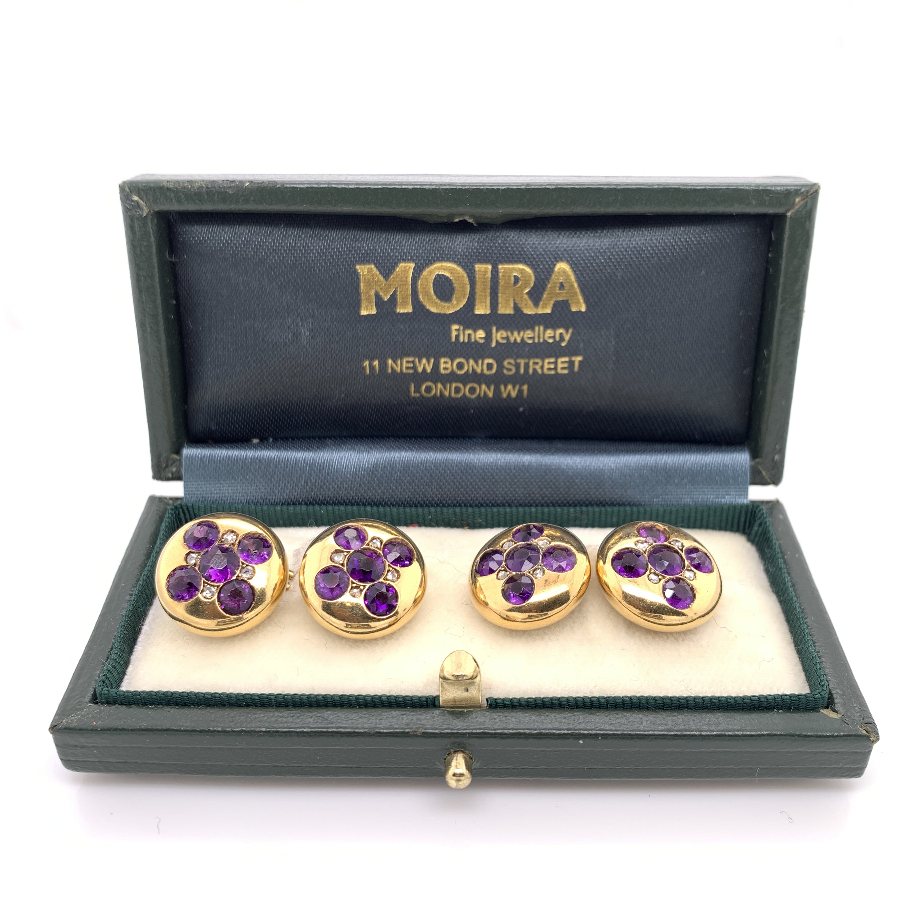 Amethyst and Rose Diamond Cufflinks - Image 2