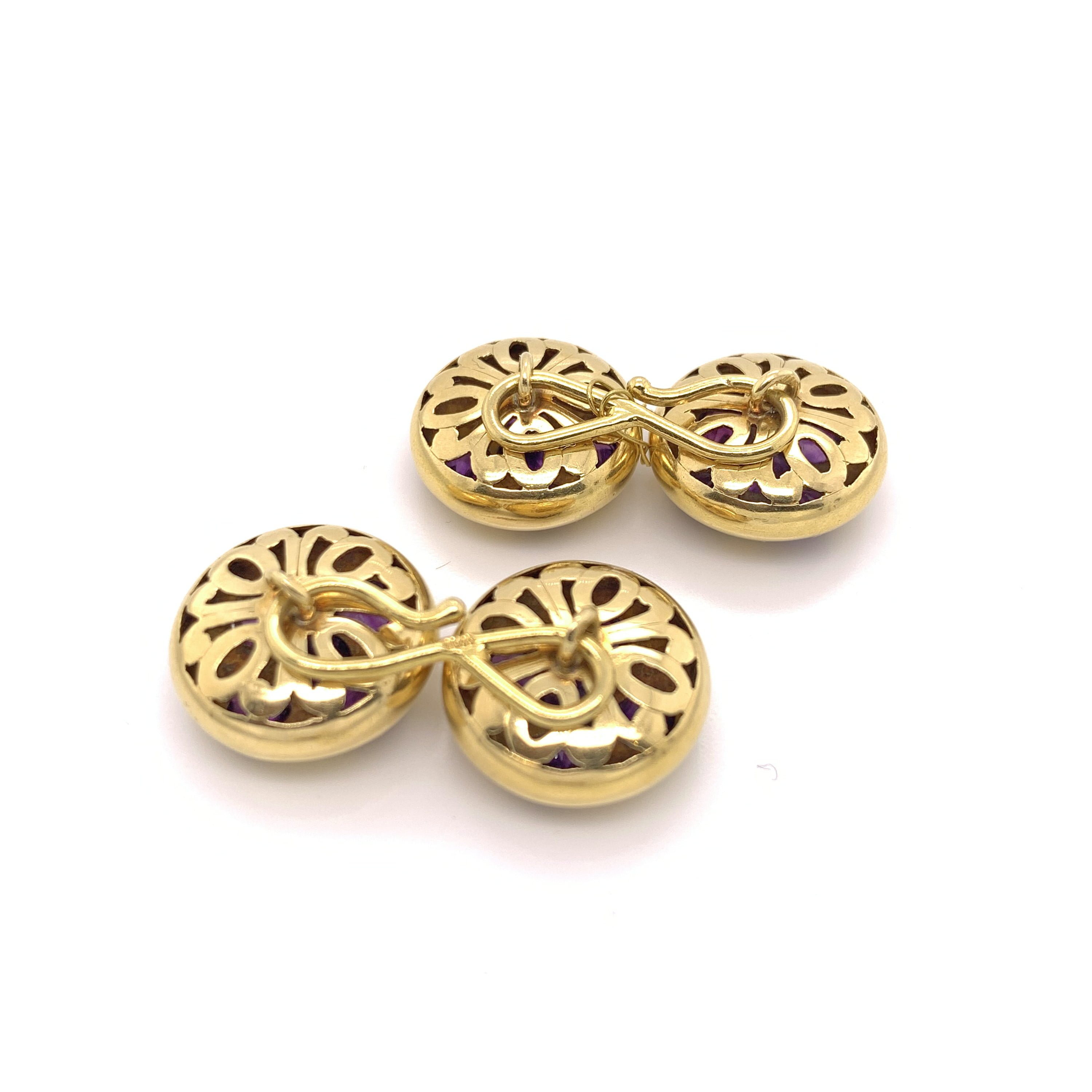 Amethyst and Rose Diamond Cufflinks - Image 3