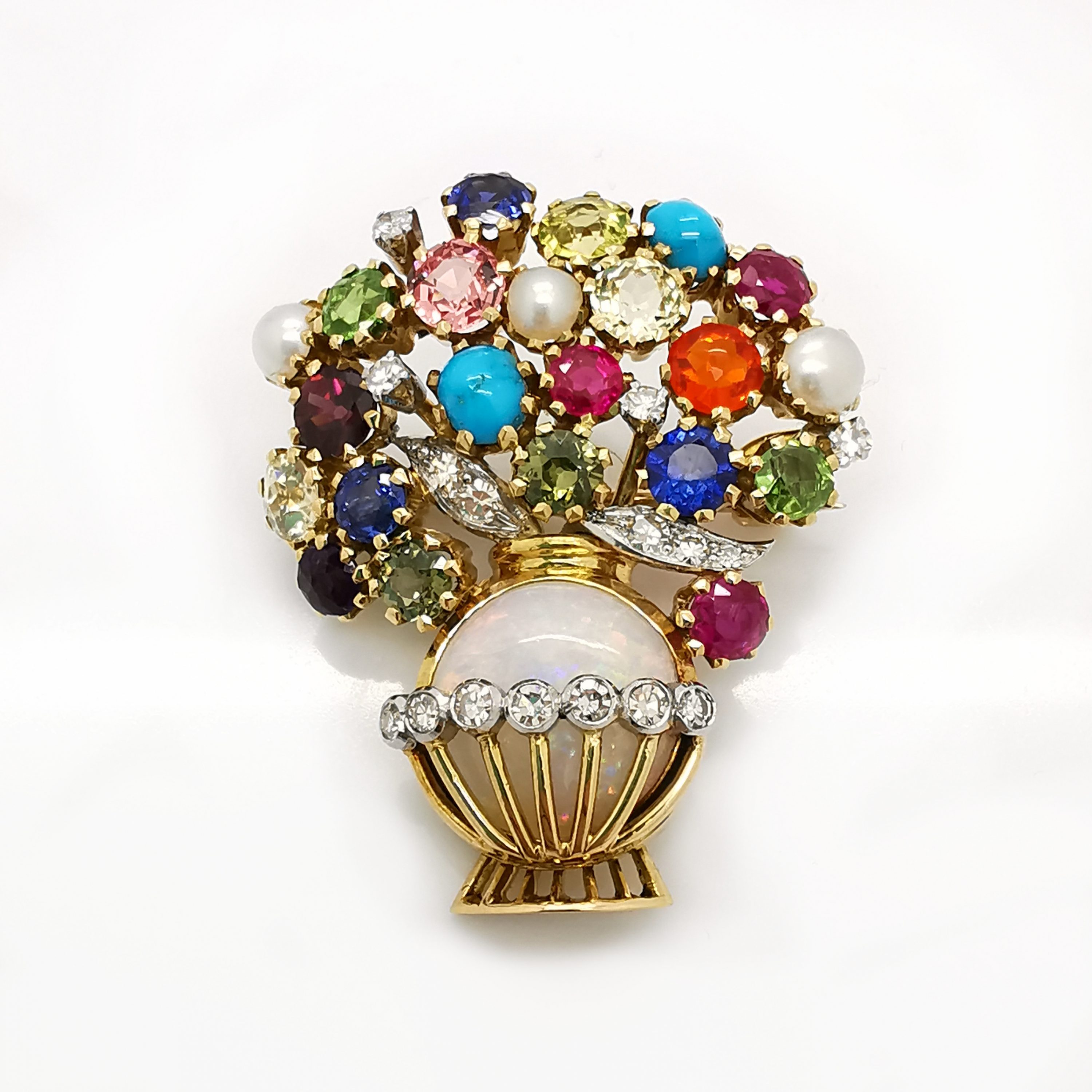 Basket of Flowers Brooch