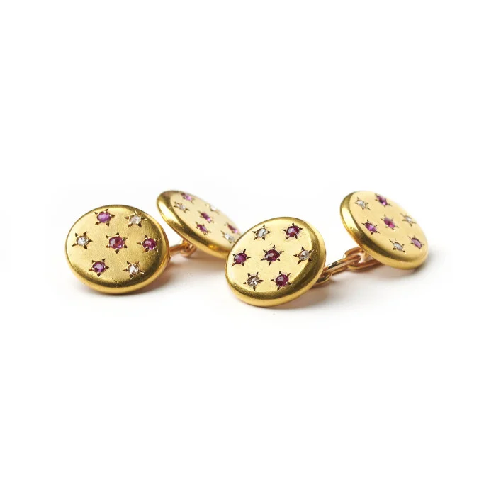Ruby & Diamond Cufflinks - Image 2