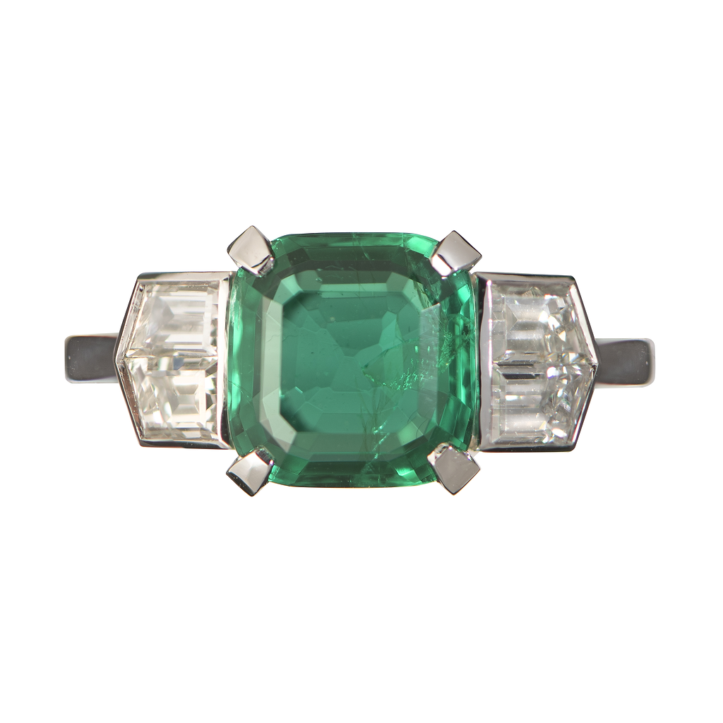 Emerald & Diamond Ring