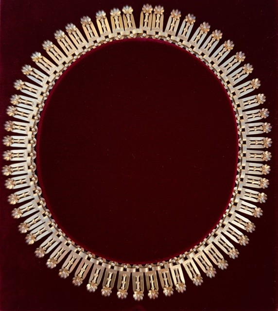 Antique gold Etruscan style necklace